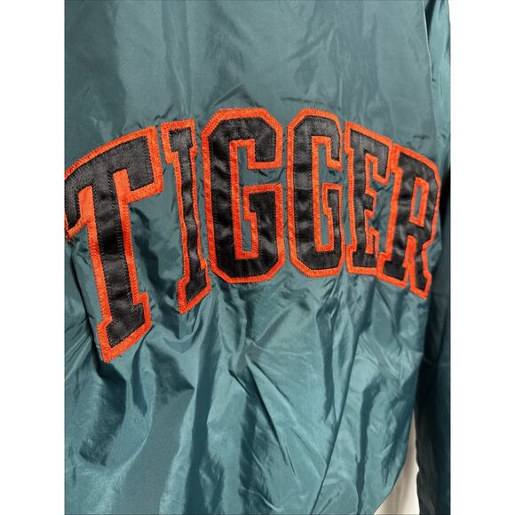 Vintage Tigger Green Jacket Size Medium Hooded Lined Embroidered Y2K Winnie Pooh - Picture 2 of 15